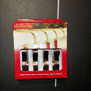 MantleClip Stocking Holders - Brown